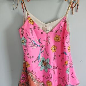 JB by Julie Brown Pink Feminine Floral Top Size Small